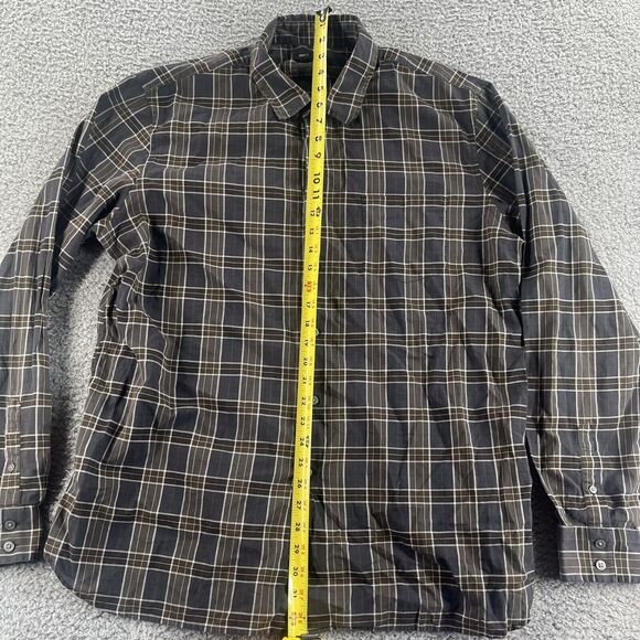 John Varvatos Star USA Men’s XXL Button Up Shirt Brown Gray Plaid - Picture 3 of 5